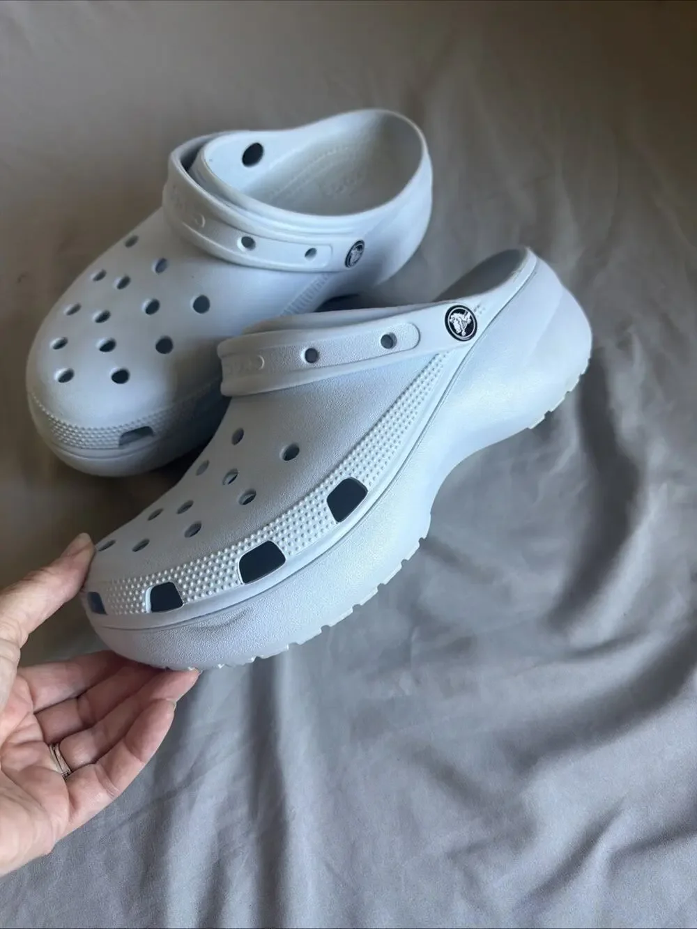 Crocs Women's Classic Platform Clog size 11 Light Blue